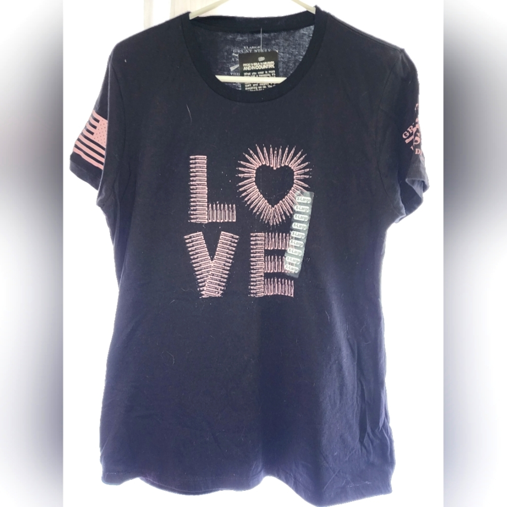 Grunt Style,  Women's,  Bullet, Love T-shirt, NWT, Size XL